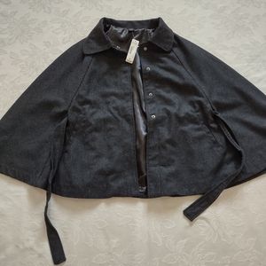 New 🎀 Wool cape poncho belted jacket